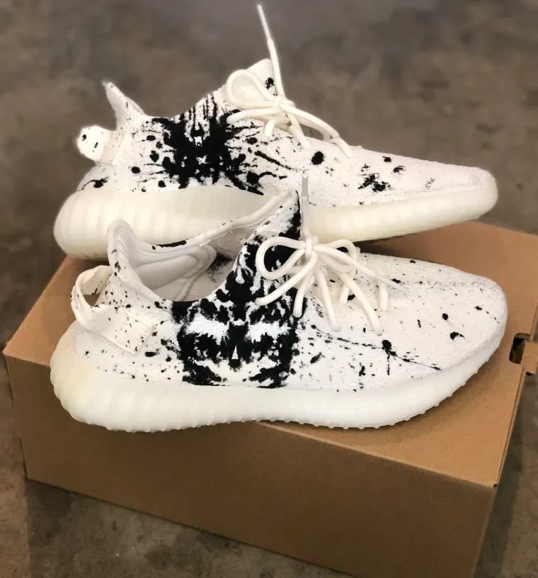 2 Pairs of Custom Yeezy's- Batman Inkblot & USA Theme- Custom Order