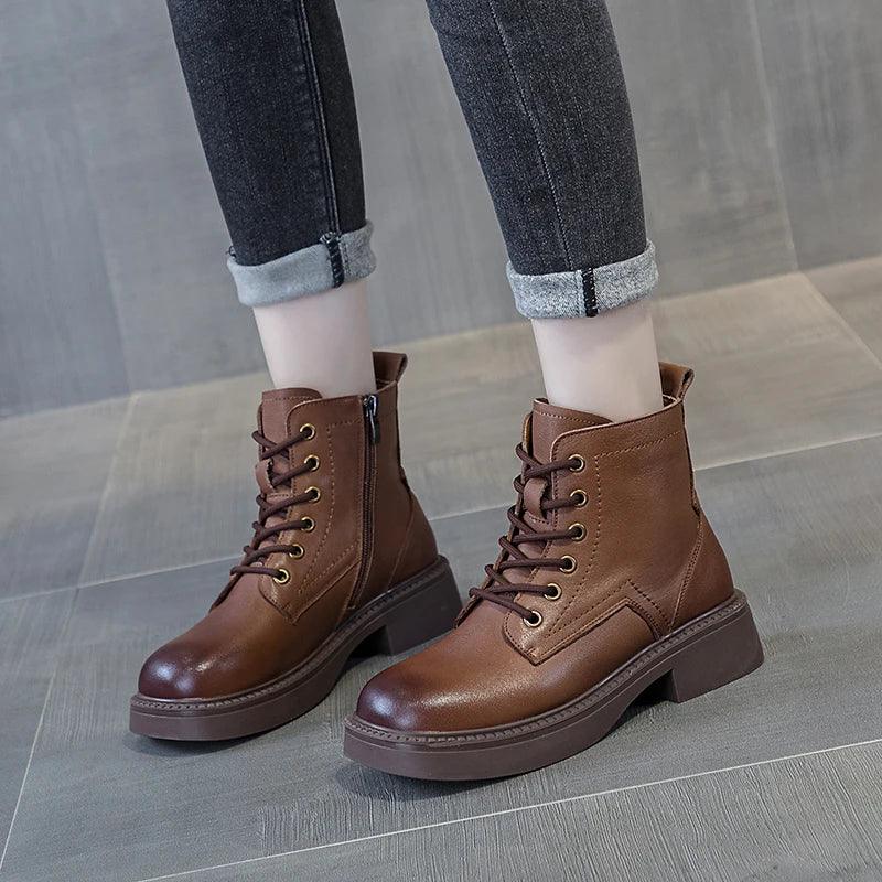 AWCS146 Women's Casual Shoes - Leather Work Boots