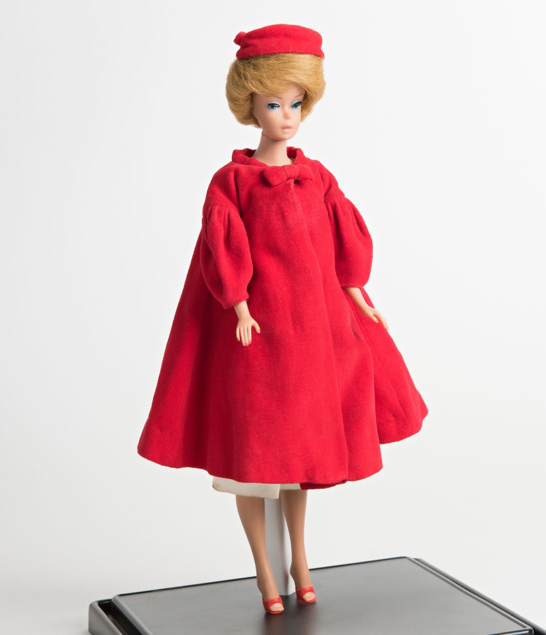 Barbie x Unique Vintage Plus Size 1960s Style Red Flare Swing Coat