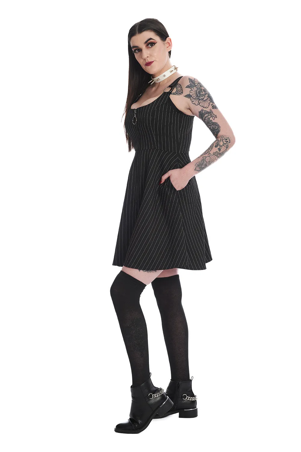 BELLONA PINSTRIPE DRESS