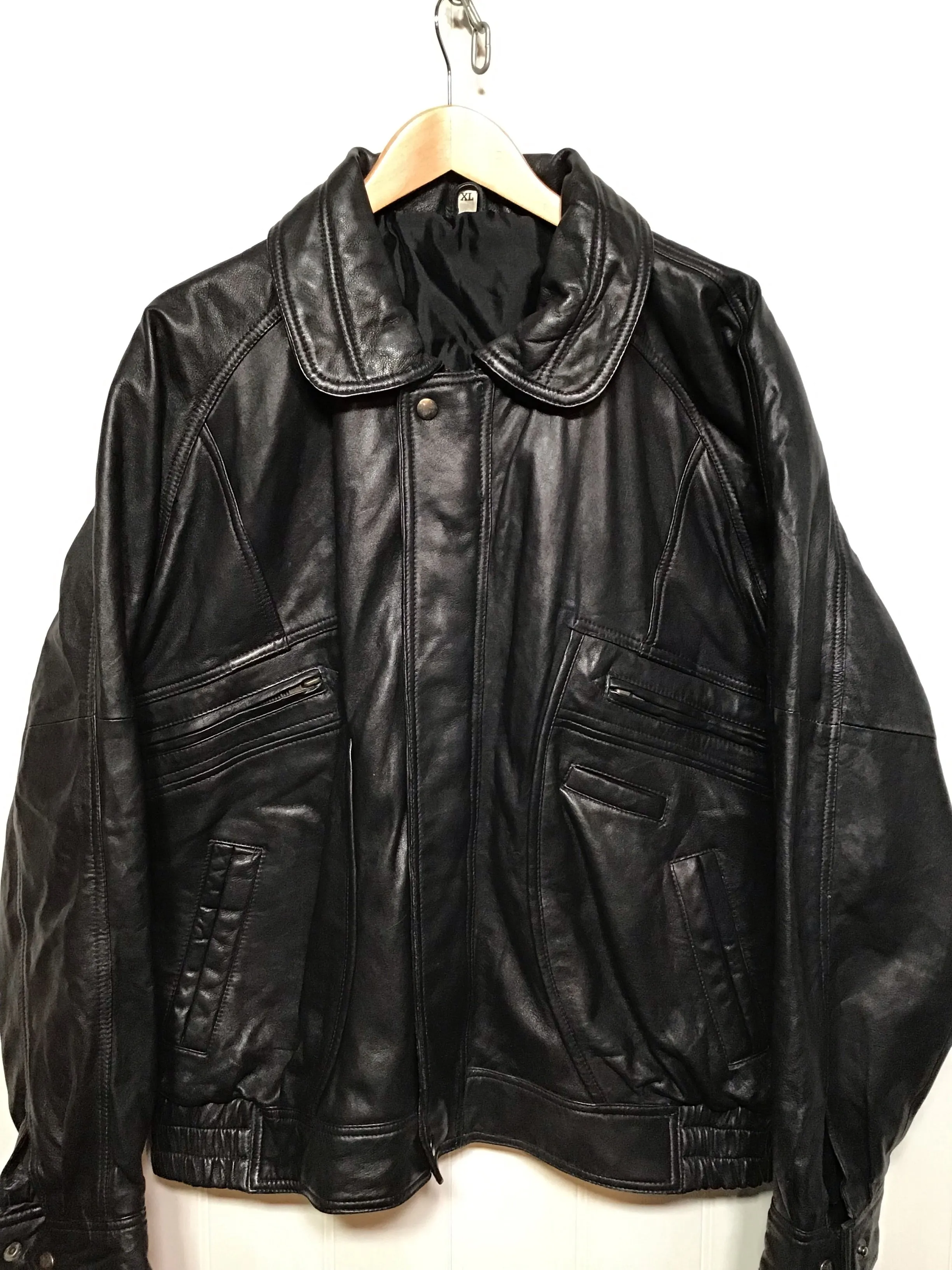 Black Leather Jacket (Size L)