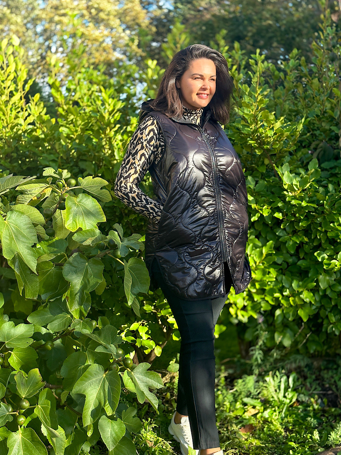 Black Quilted Gilet Robyn