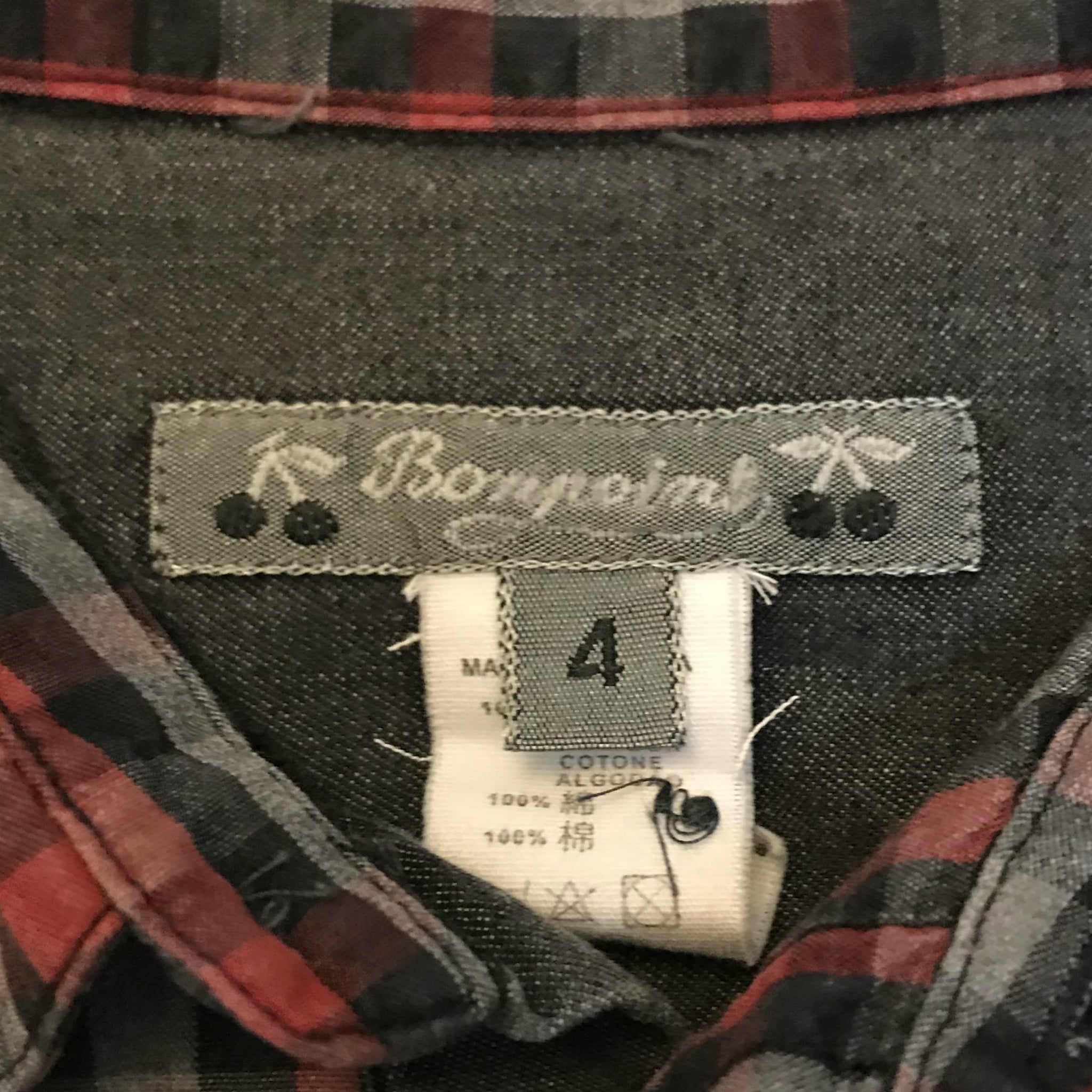 Bonpoint Check Shirt With Contrast Pocket: 4 Years