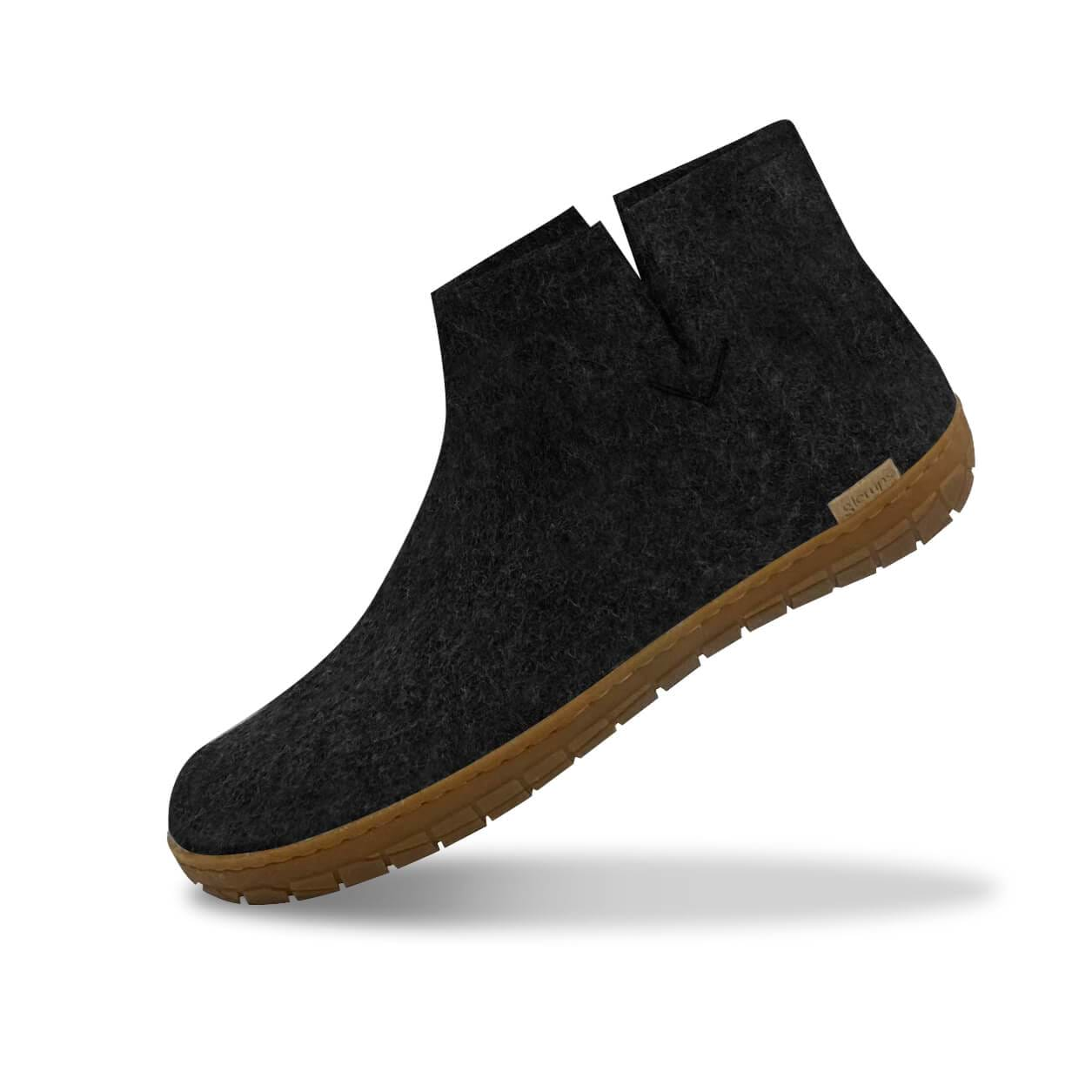 Boot with natural rubber sole - honey - Charcoal