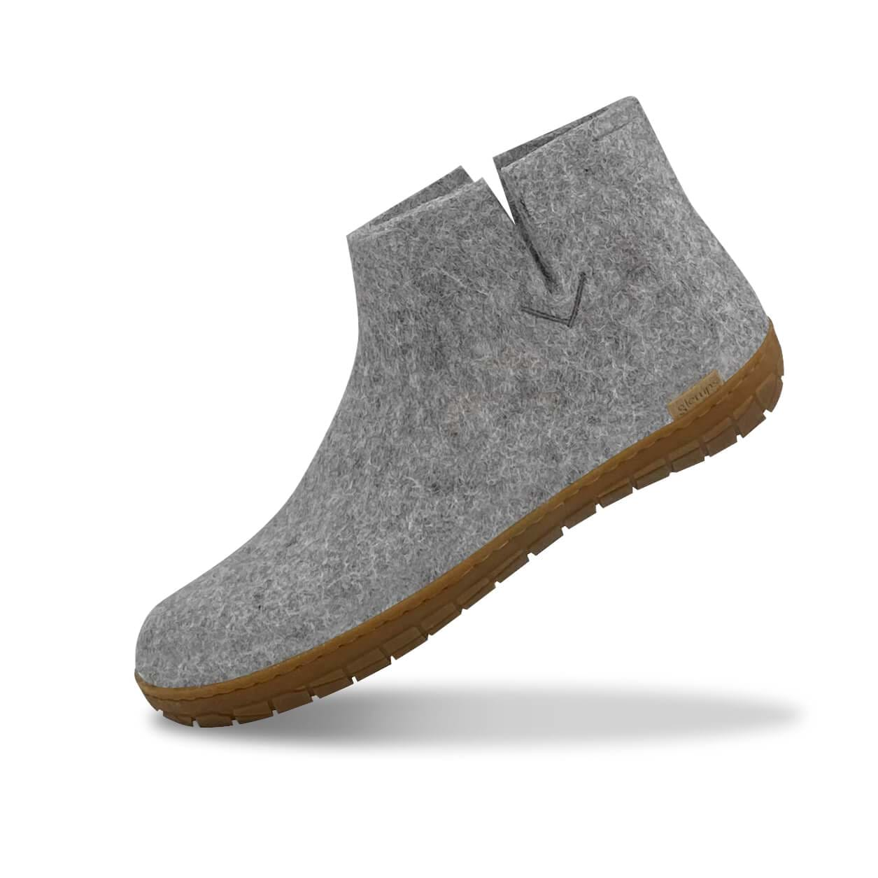 Boot with natural rubber sole - honey - Grey