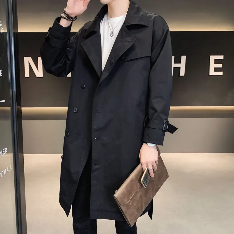 Chinese Trench Coat Men Spring And Autumn Simple Senior Sense