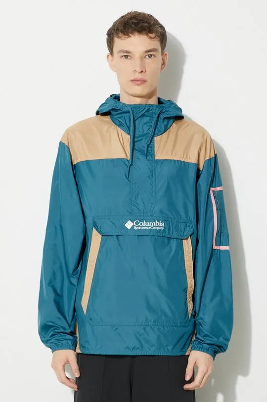 Columbia windbreaker Challenger turquoise color