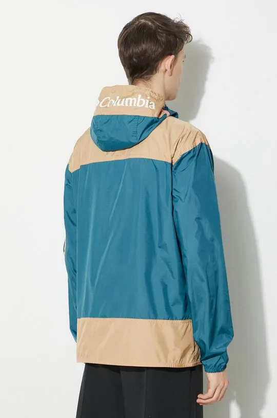 Columbia windbreaker Challenger turquoise color