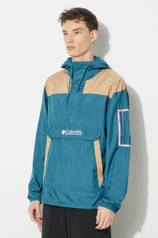 Columbia windbreaker Challenger turquoise color