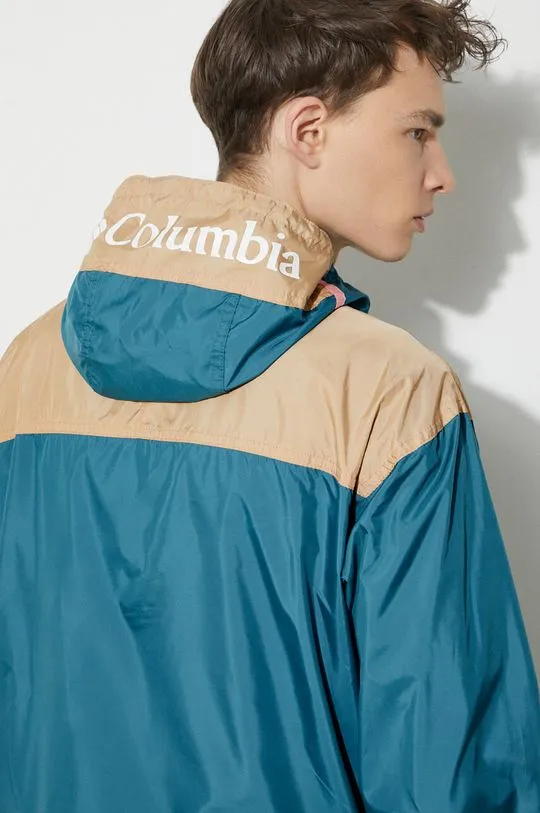 Columbia windbreaker Challenger turquoise color