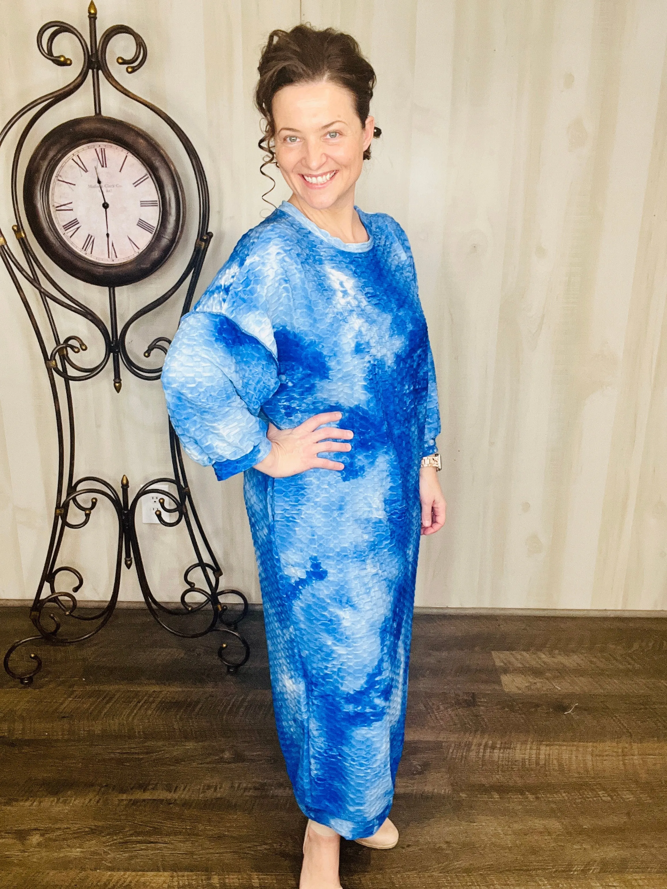 Comfy & Cute Tie Dye Dress- Pink, Blue or Midnight