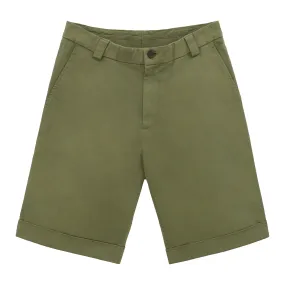  Cruciani Stretch-Cotton Short Pants in Lake Green