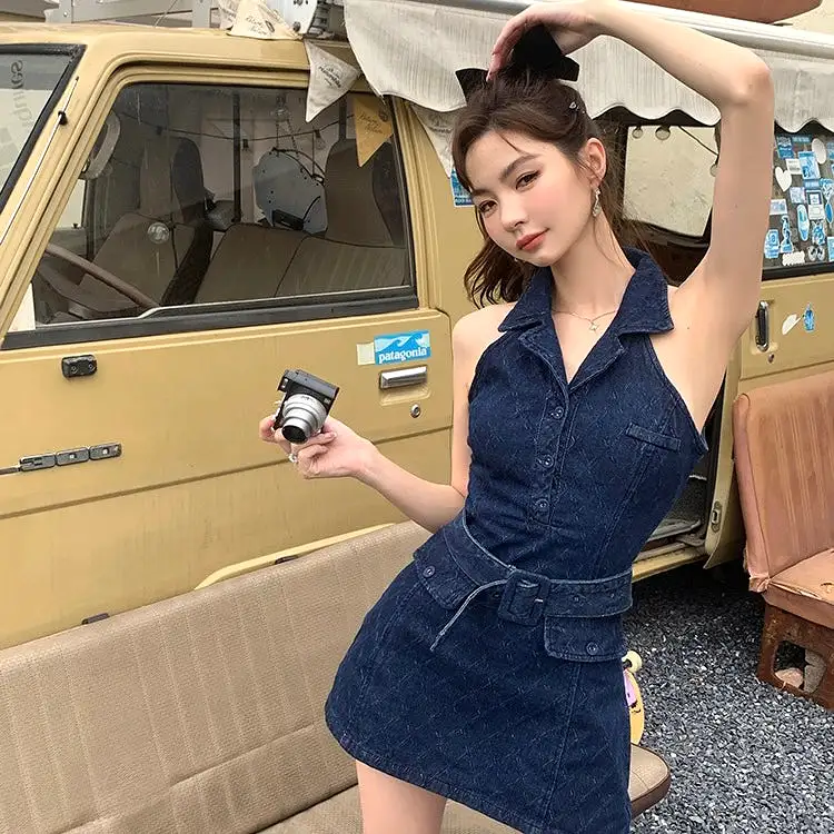 Dark Blue Denim Dress