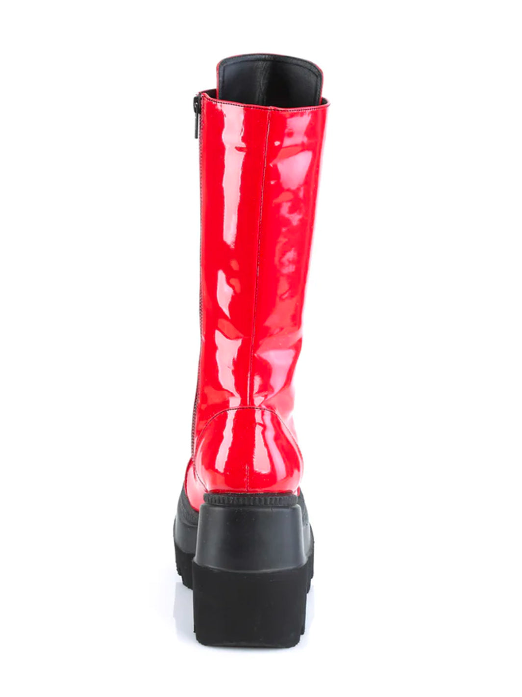 DEMONIA SHAKER-72 BOOTS - RED PATENT  PRE ORDER 