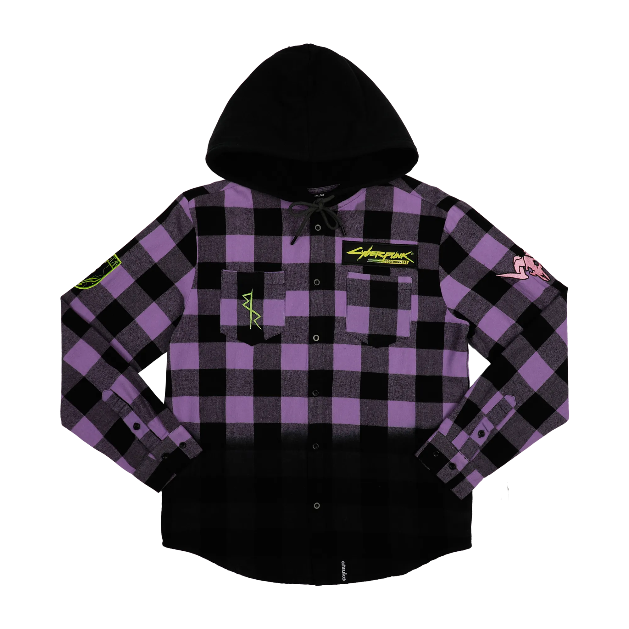 Edgerunners Flannel Hoodie