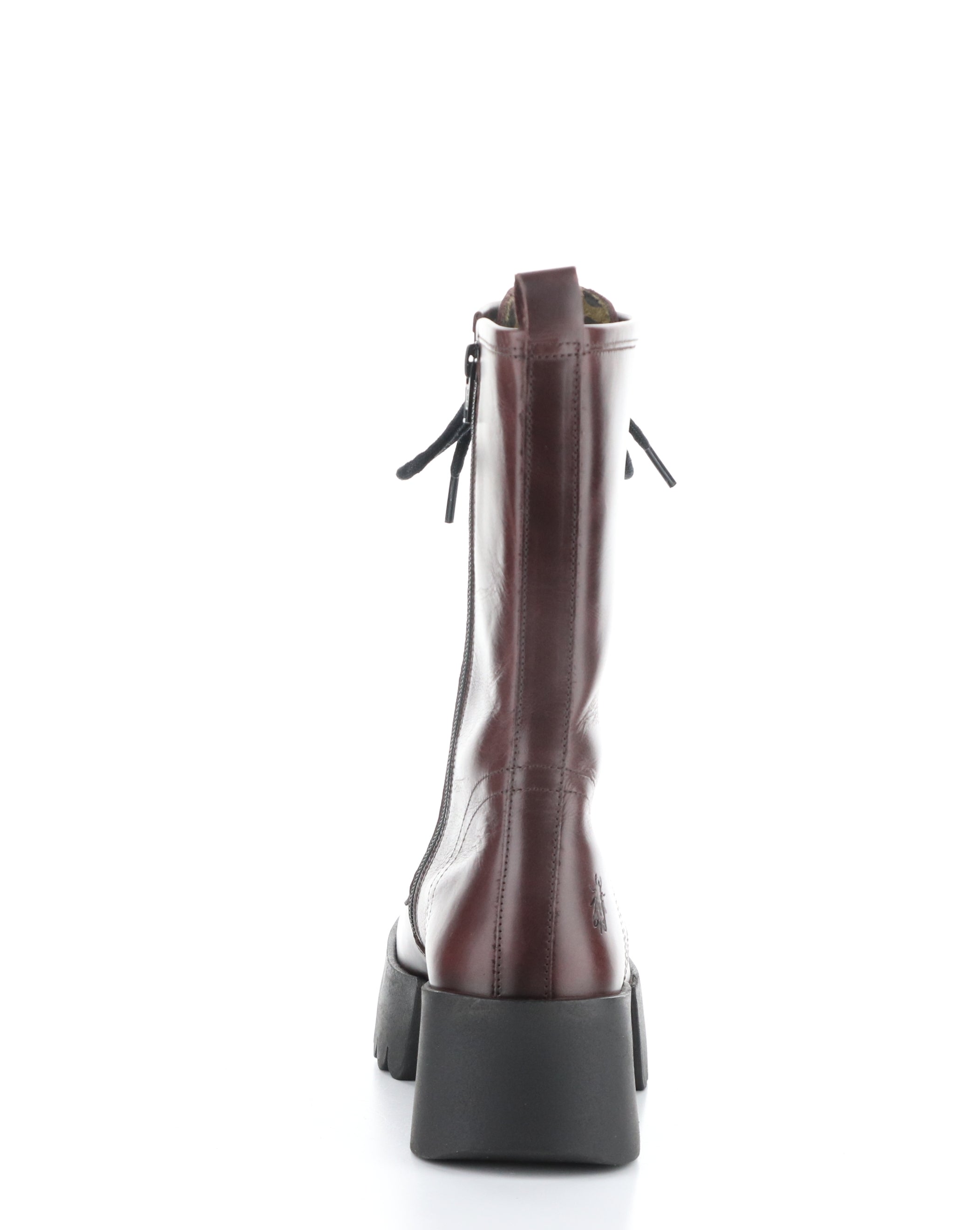 ELNA008FLY 001 WINE Round Toe Boots