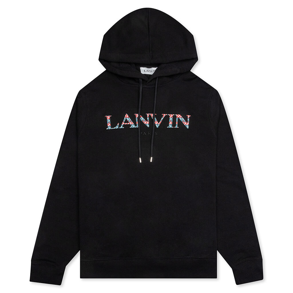 Embroidered Hoodie - Black