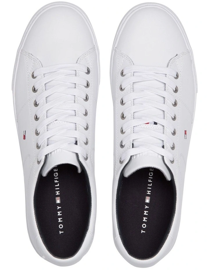 Essential Leather Trainer Sneaker in White