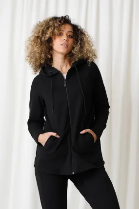 French Terry Zip Jacket | Black