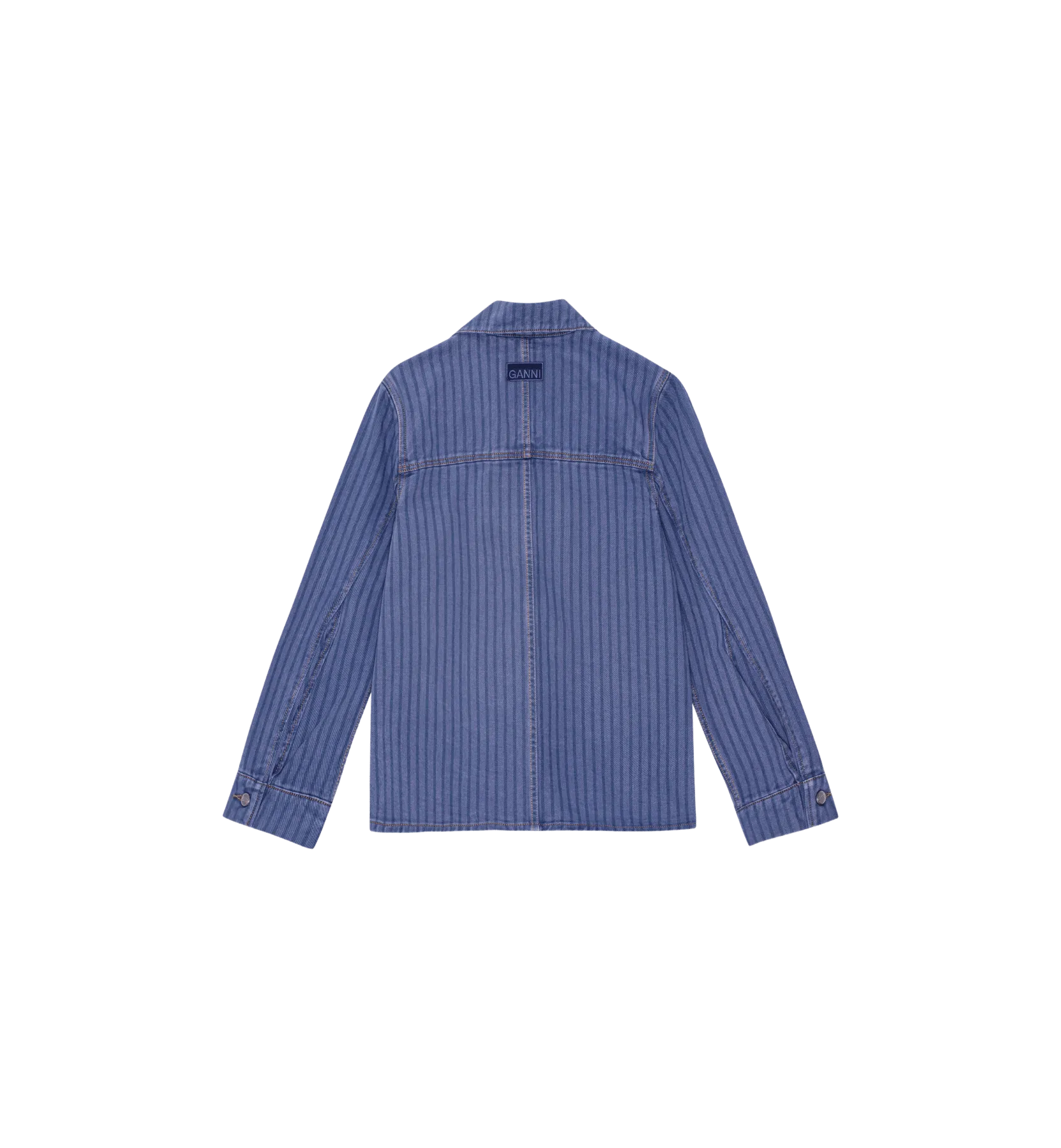 GANNI Stripe Denim Jacket