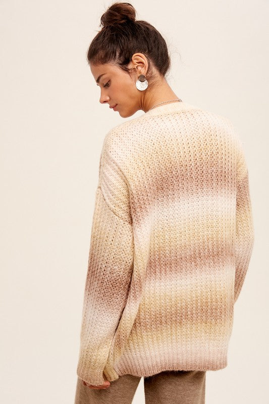 Gradient Sweater Cardigan