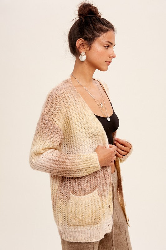 Gradient Sweater Cardigan