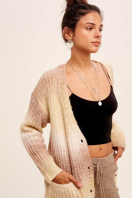 Gradient Sweater Cardigan