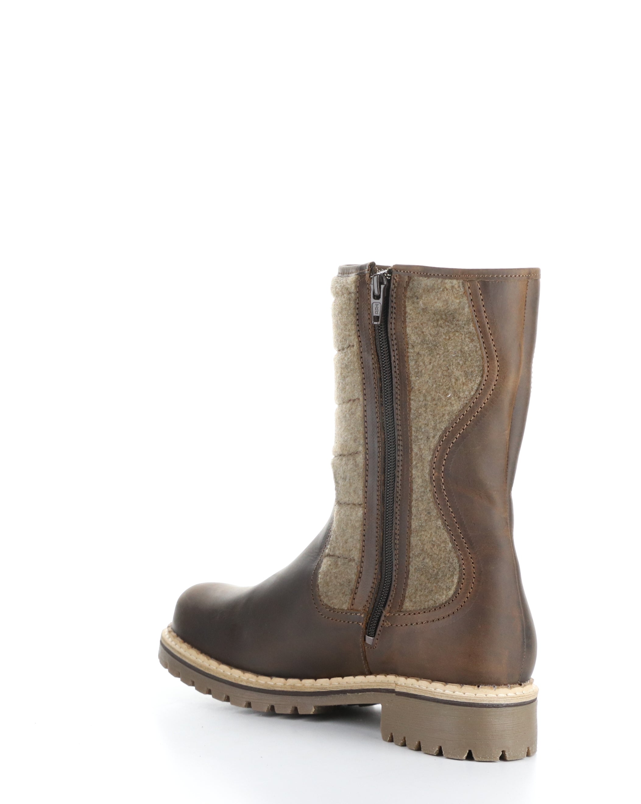 HARLYN CAMEL/BEIGE Round Toe Boots