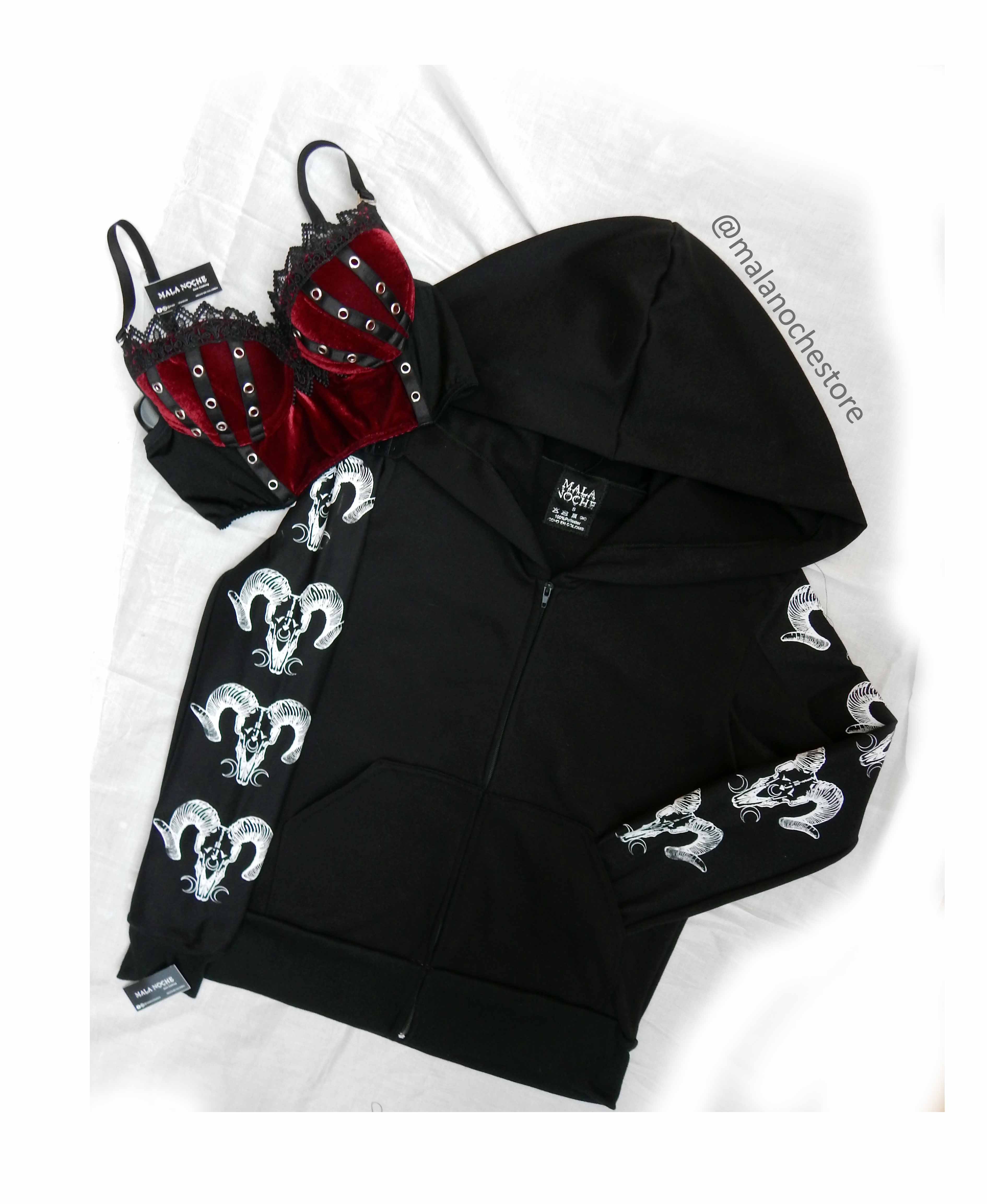 Hoodie Goat Skull