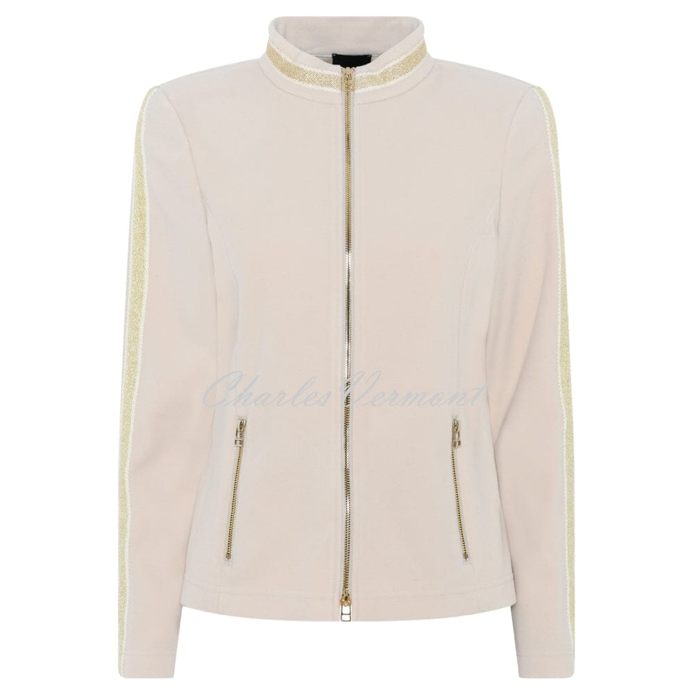 I'cona Luxe Fleece Jacket With Gold Detail - Style 67143-60089-14