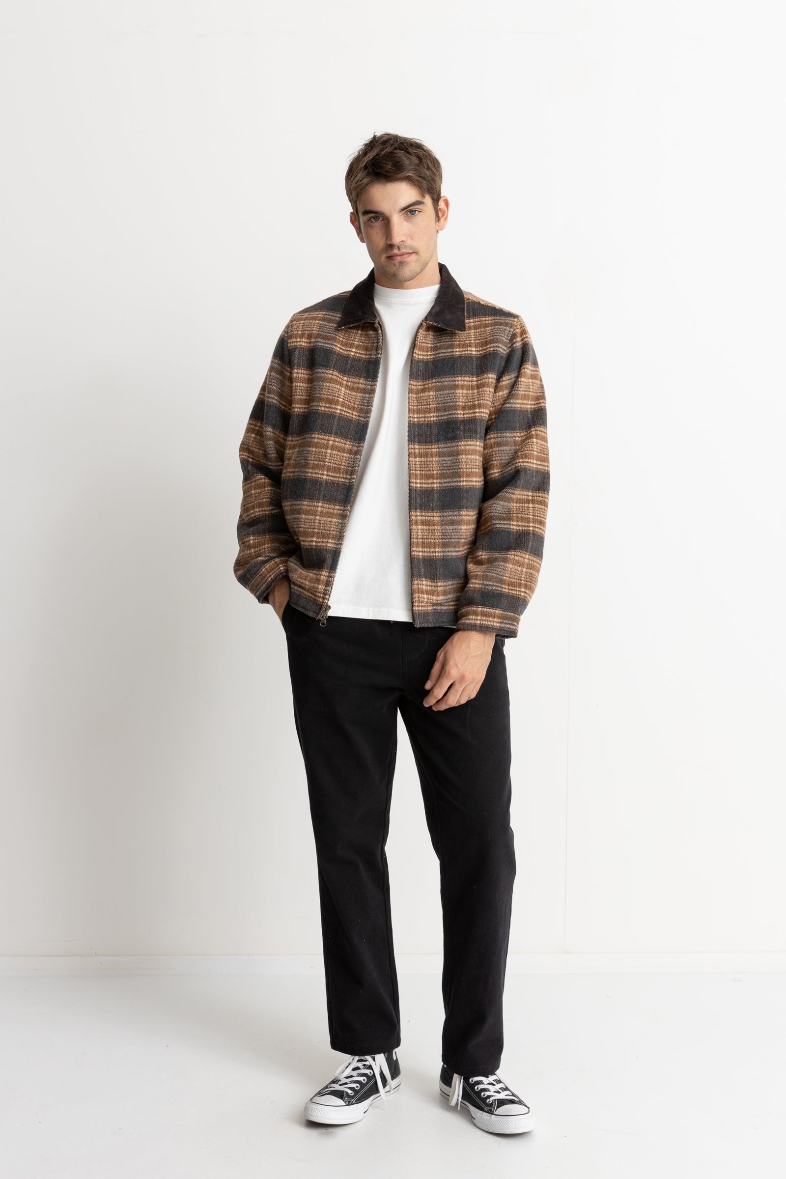 James Check Jacket Charcoal