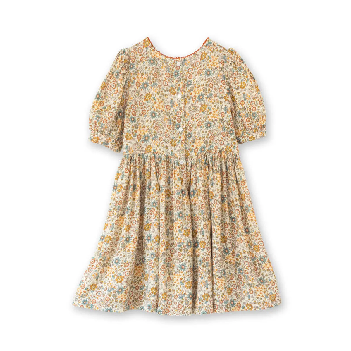 Kids Beet World Short Puff Sleeve Dress - Cottonfield Floral