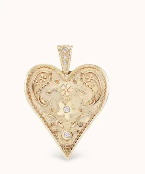 LARGE SOUTHWESTERN HEART CHARM