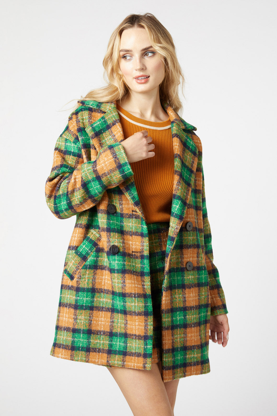 Maddison Check Coat