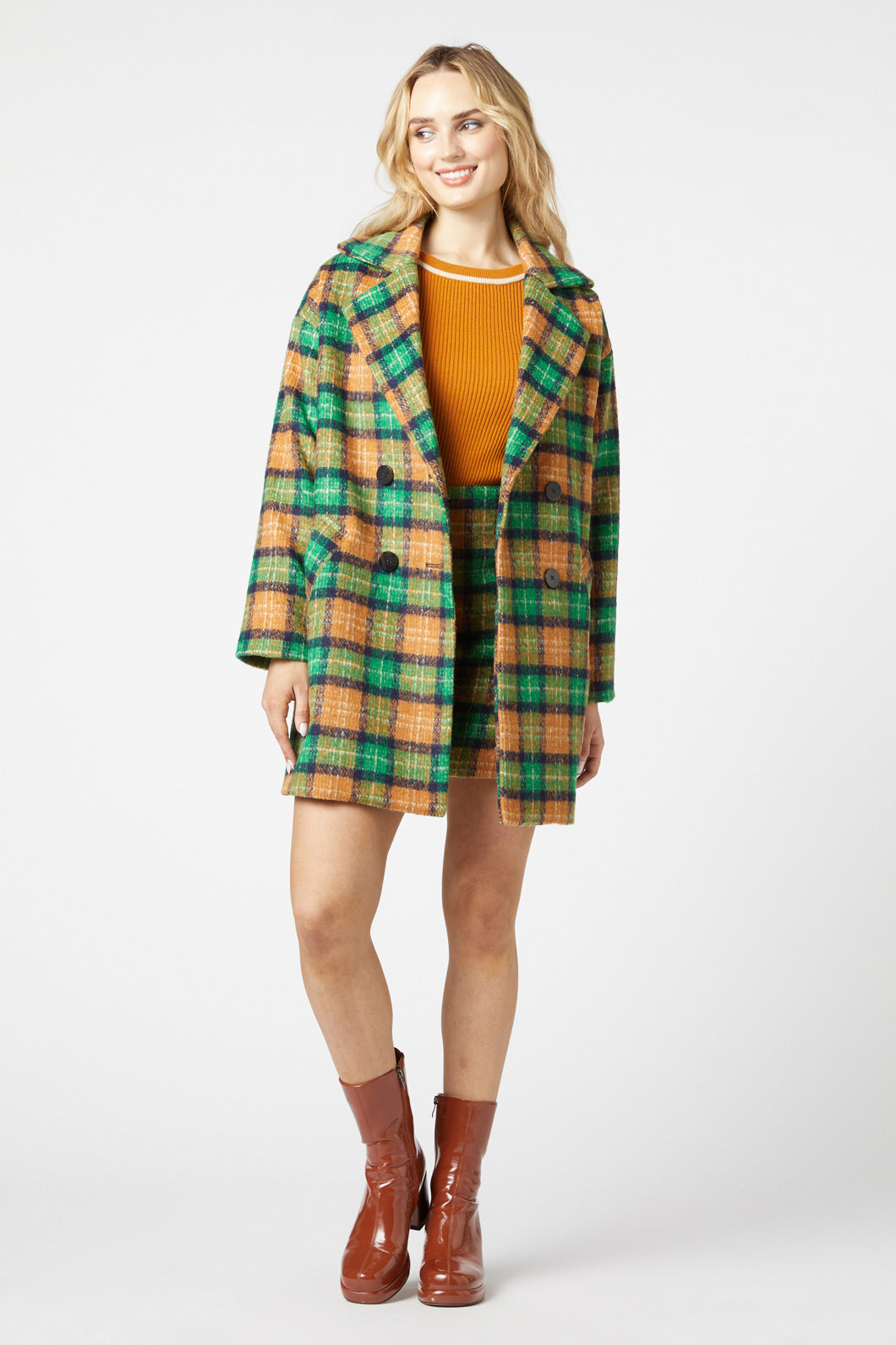 Maddison Check Coat