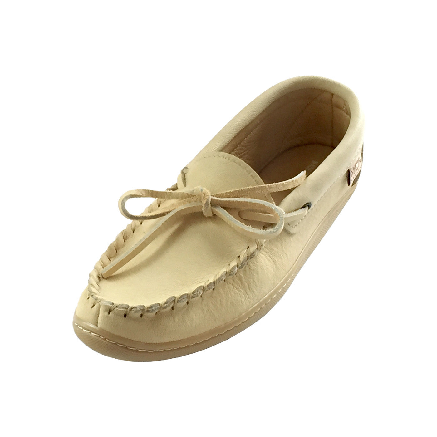 Men's Rubber Sole Caribou Leather Moccasins