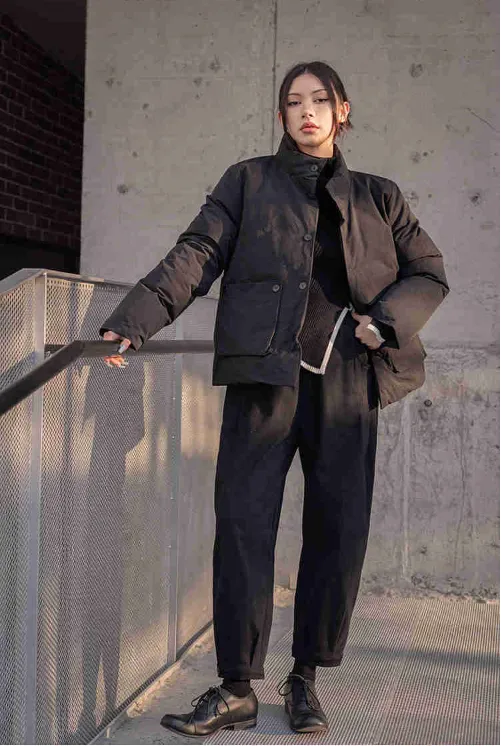 Mitsuki Puffer Coat - Black