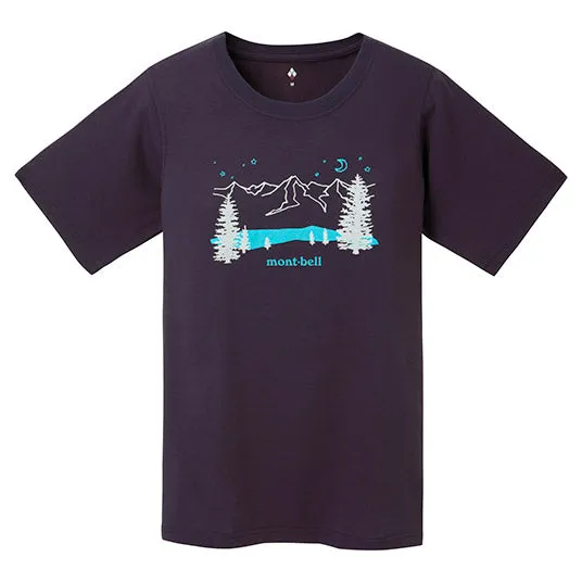 MONTBELL WOMEN'S WICKRON TEE BLUE LAKE