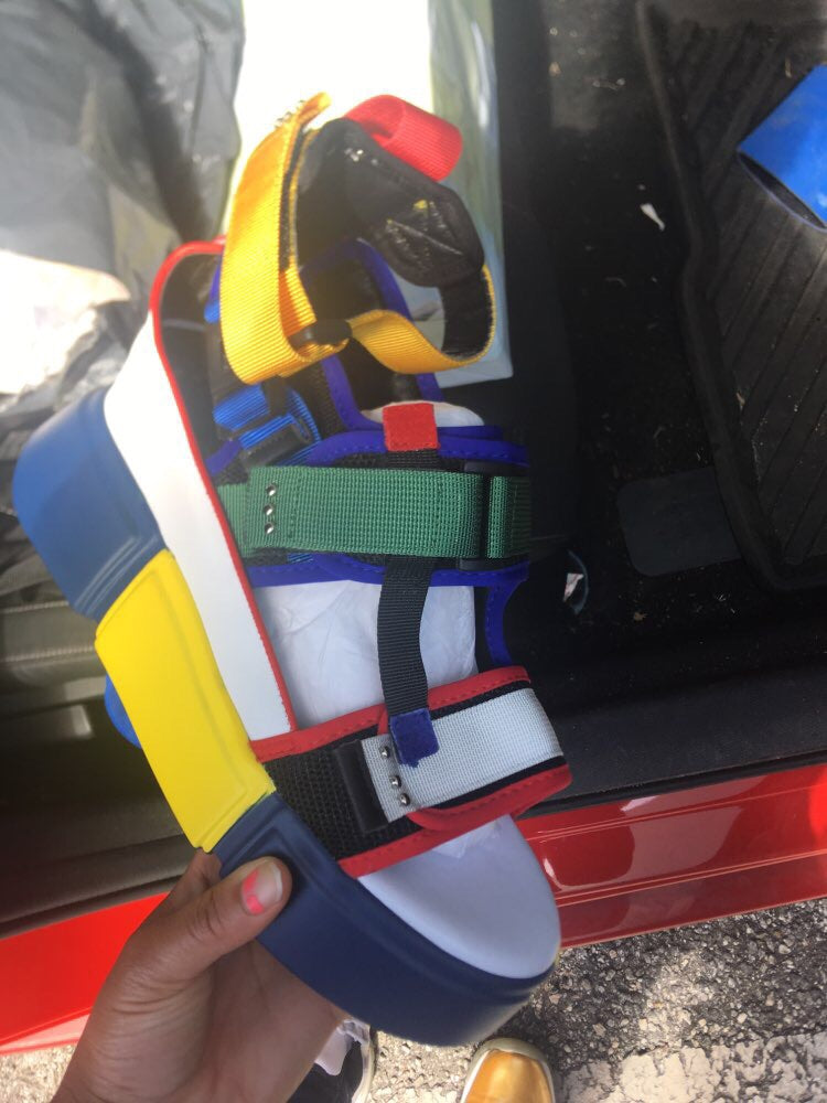 Multi Color High Sandals