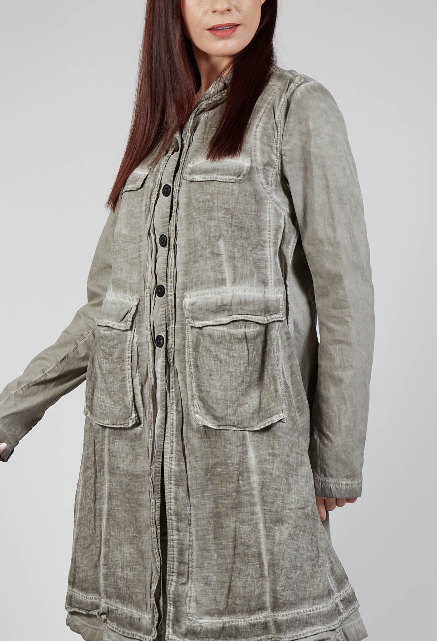 Multi-Pocket Coat in Hay Cloud