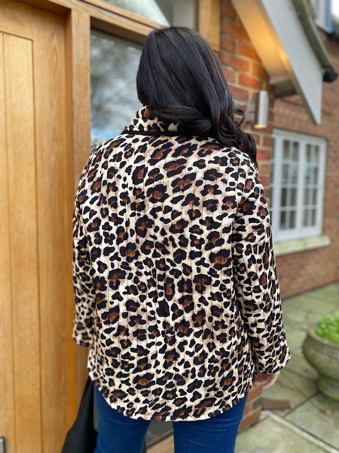 Natural Leopard Quilted Jacket Melanie