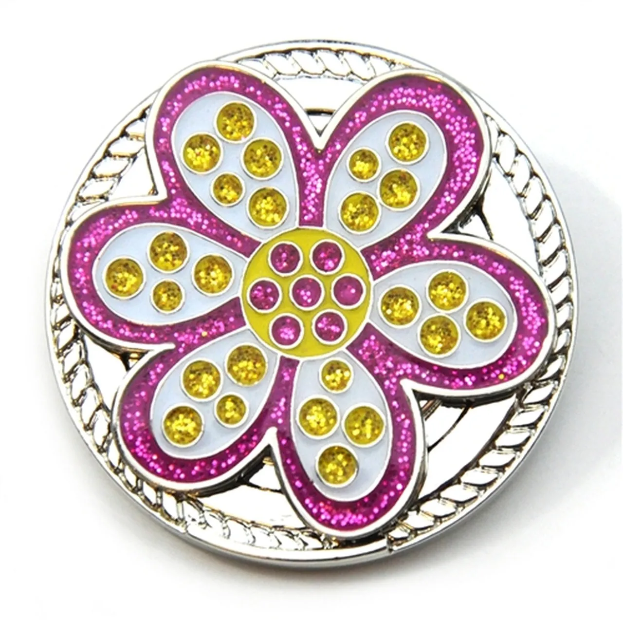 Navika Kicks Candy Shoe Ball Marker Purple Daisy