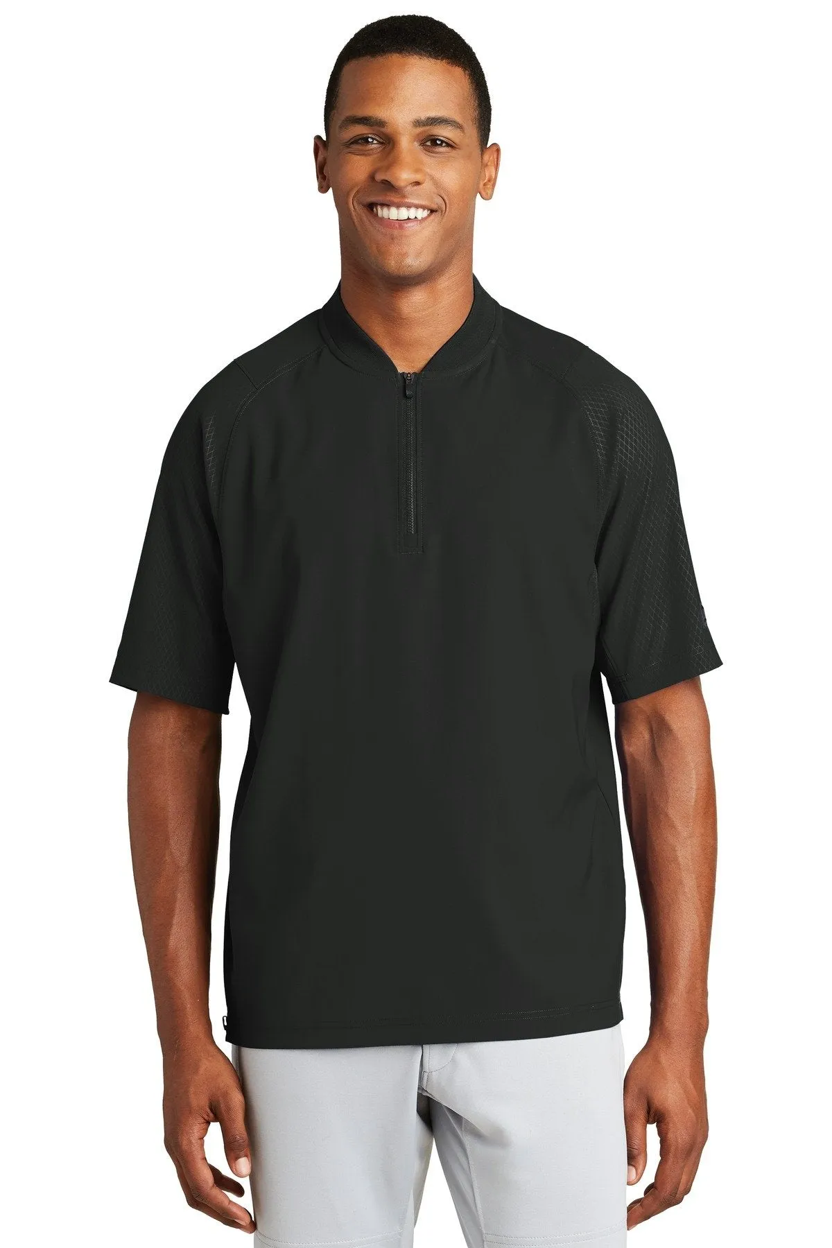 New Era Cage Short Sleeve 1/4-Zip Jacket NEA600 Black