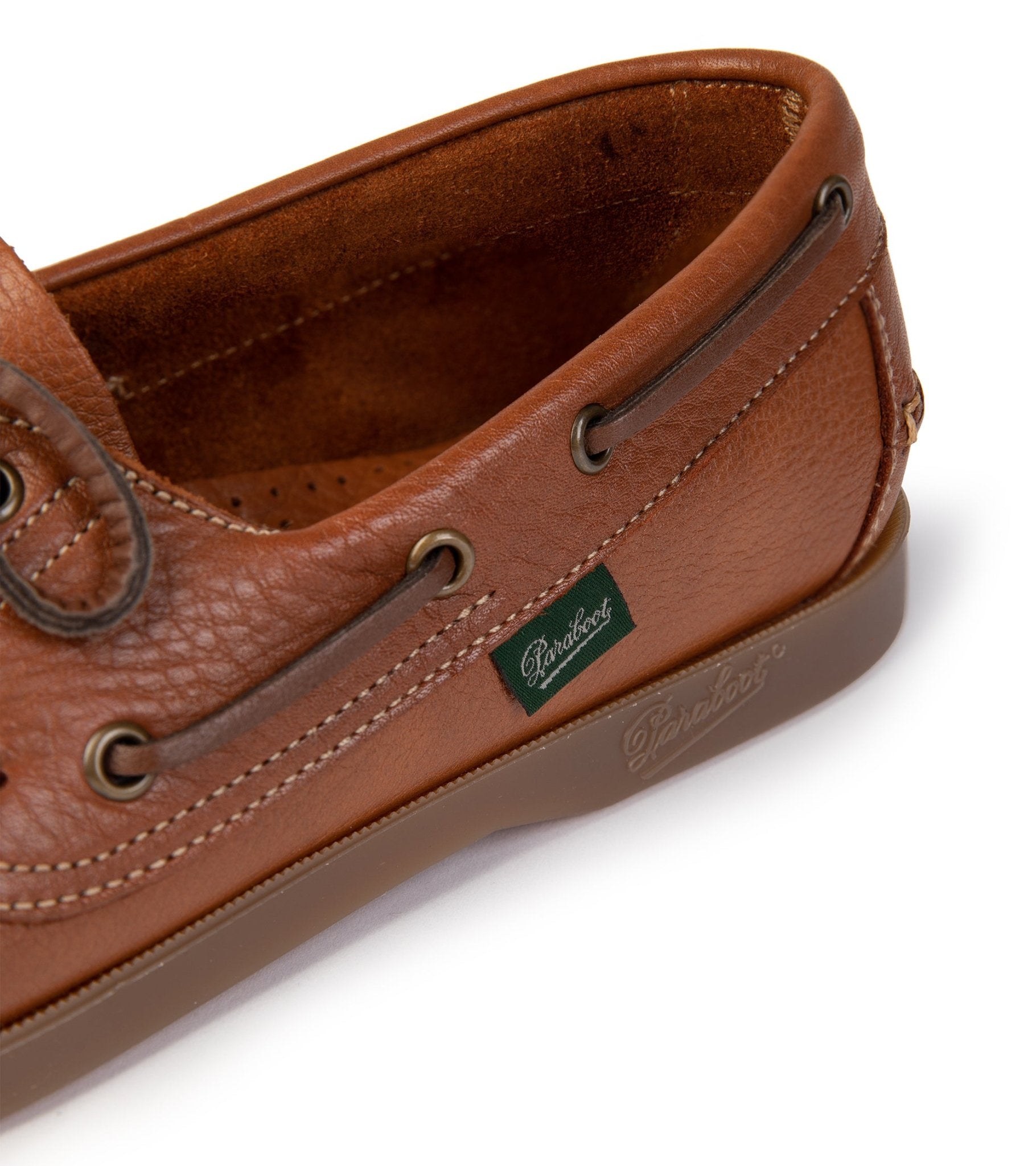 Paraboot Barth Leather Boat Shoe: Tumbled Oak