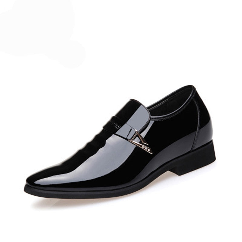 Patent Leather Moccasin  Pointed Toe Shoes for Men