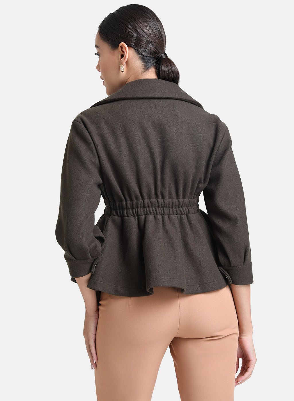 Peplum Jacket With Elasticated Waist