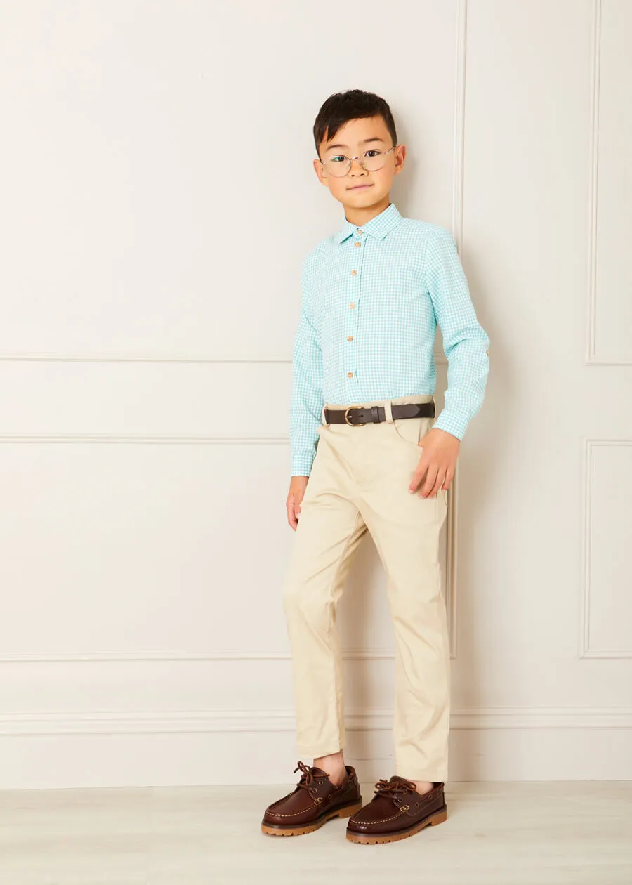 Plain Five Pocket Chino Trousers in Camel (4-10yrs)