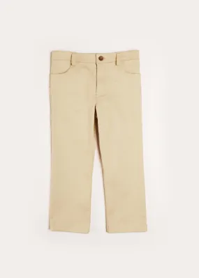 Plain Five Pocket Chino Trousers in Camel (4-10yrs)