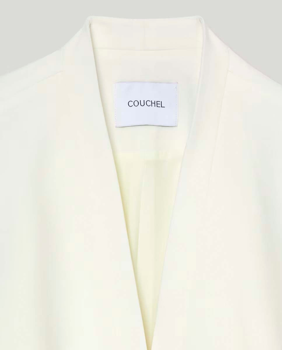 Plain Suit Without Lapel - White