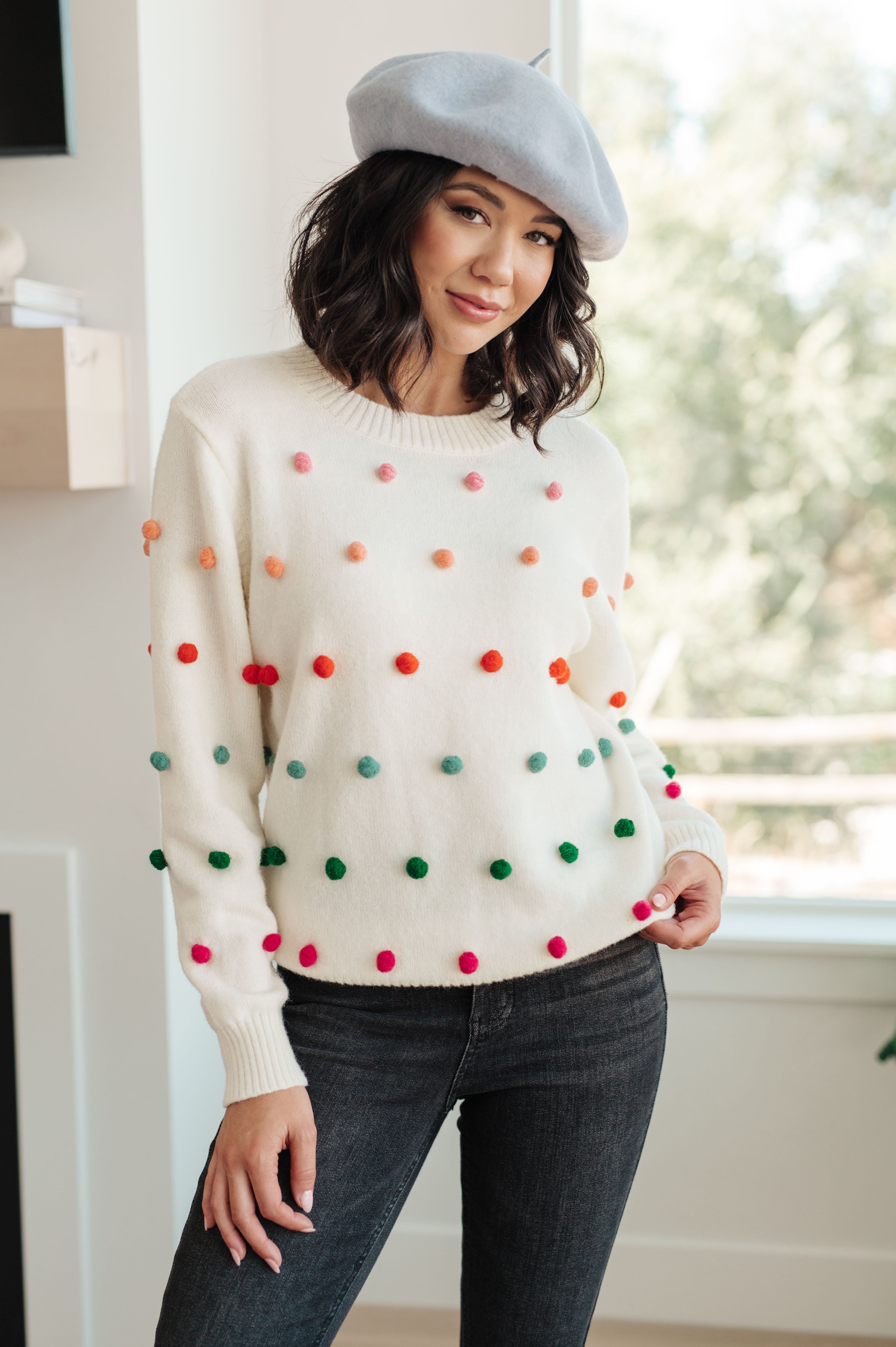 Pom Detail Sweater